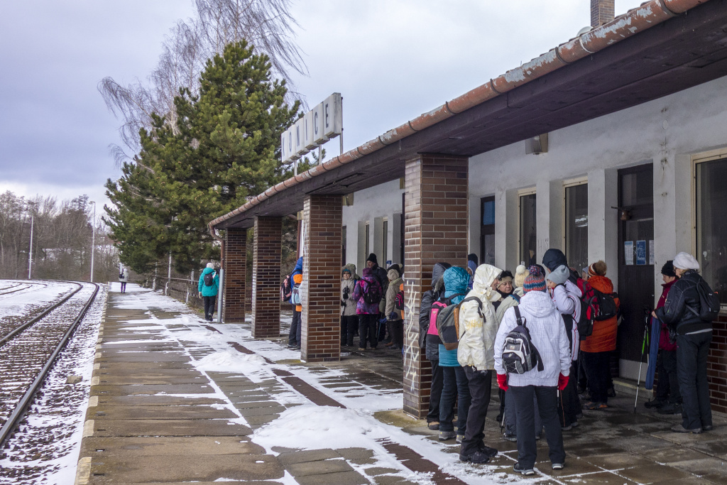 Čekání na vlak do Prostějova 15-1-2019