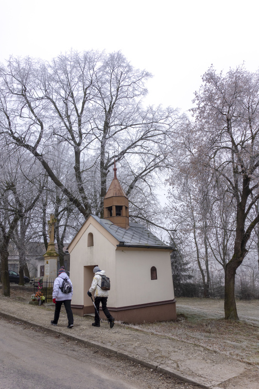 Kolem kapličky v Pěnčíně 22-1-2019